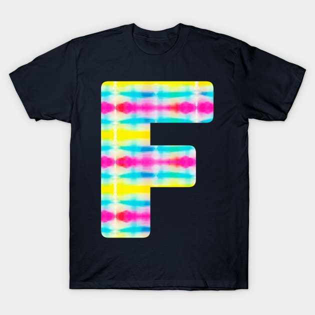 Tie Dye Alphabet F (Uppercase letter f), Letter F T-Shirt by maro_00